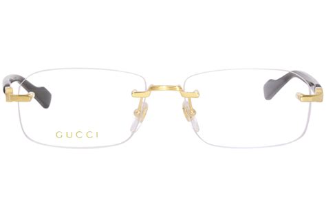 gucci reading glasses frames mens|Gucci rimless glasses for men.